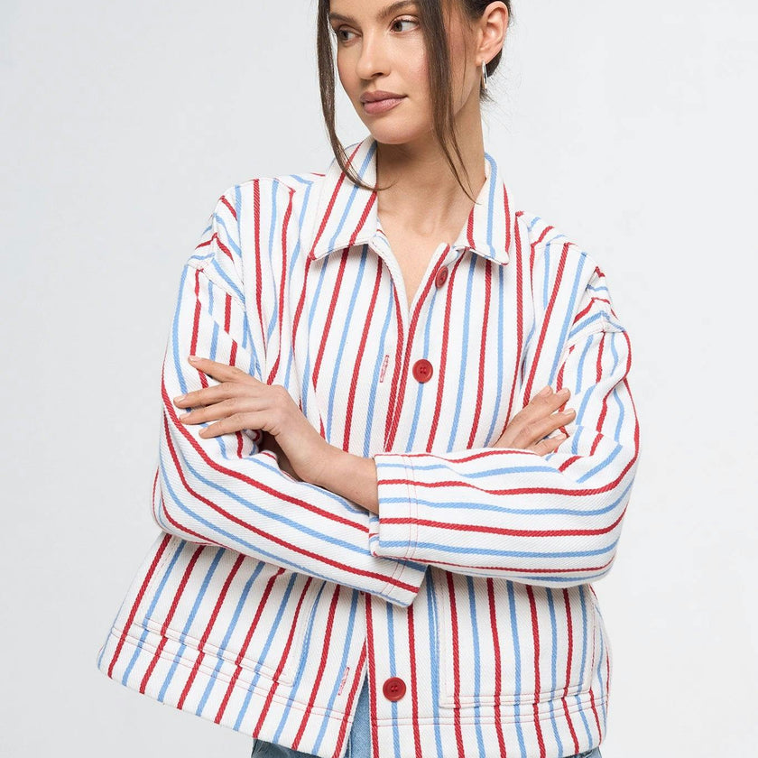 women's jacket - marina stripes