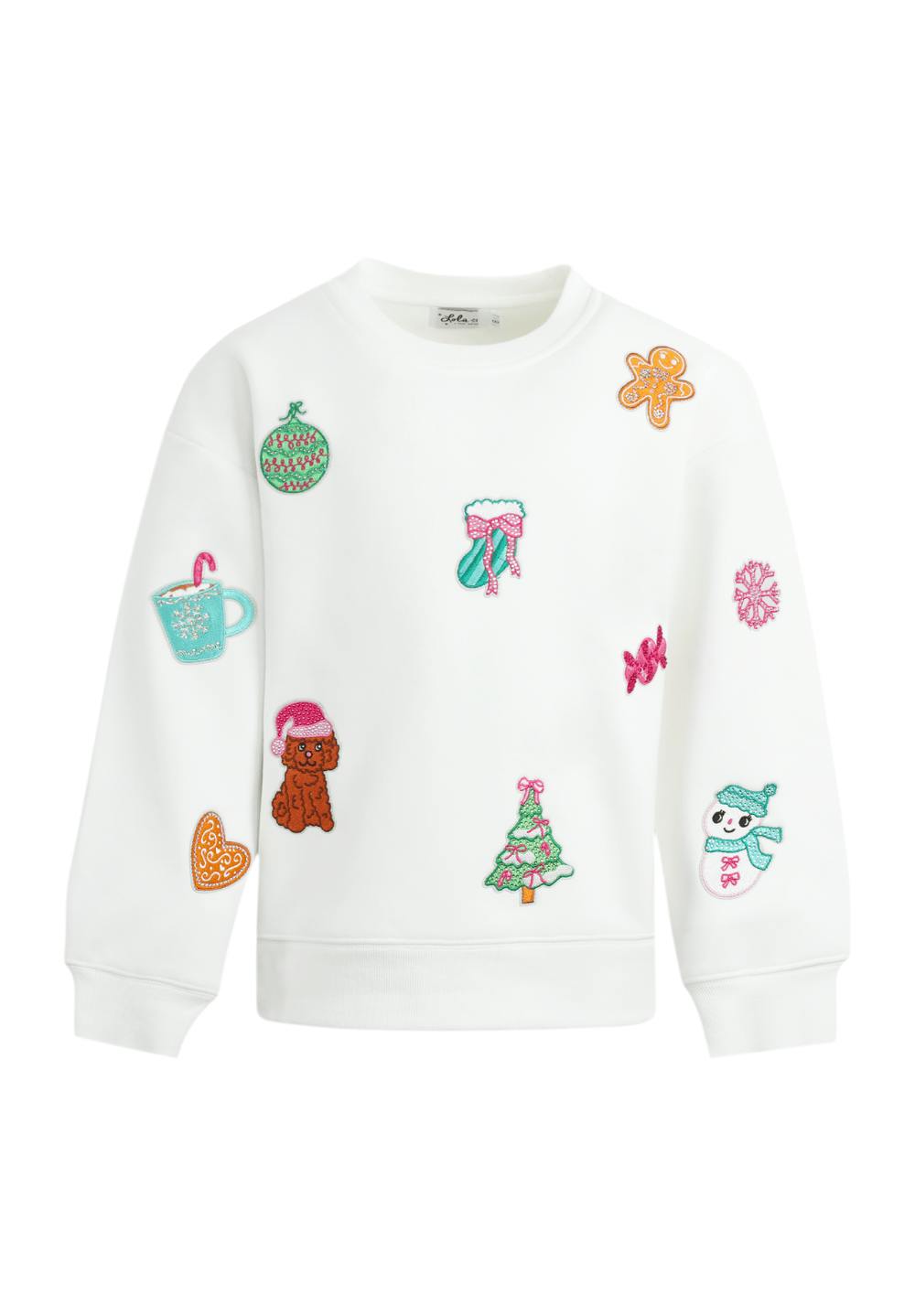 Sweet Holiday Patch Sweatshirt