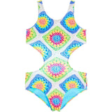 Tiril Printed Cut-Out One Piece Swimsuit