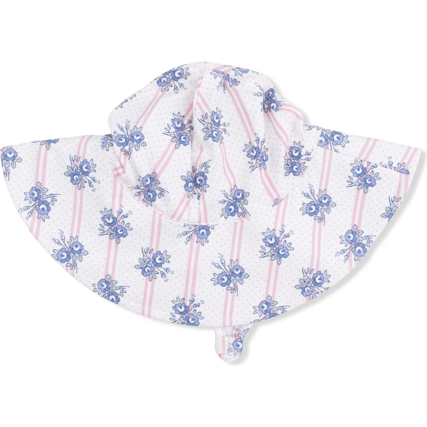 Stripe Dot Roses - Wide Brim Sun Hat