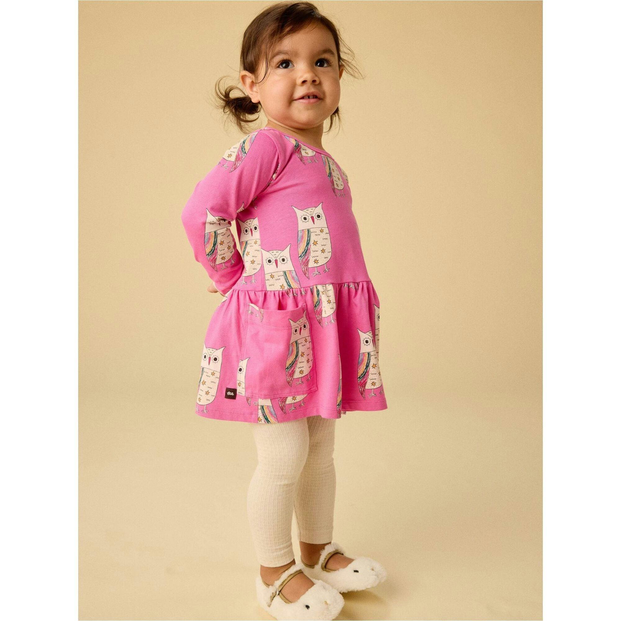 Long Sleeve Pocket Dress, Pink