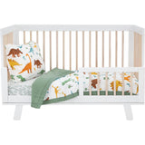 Cotton Muslin Toddler Bedding 3 Piece Set - Dino Names