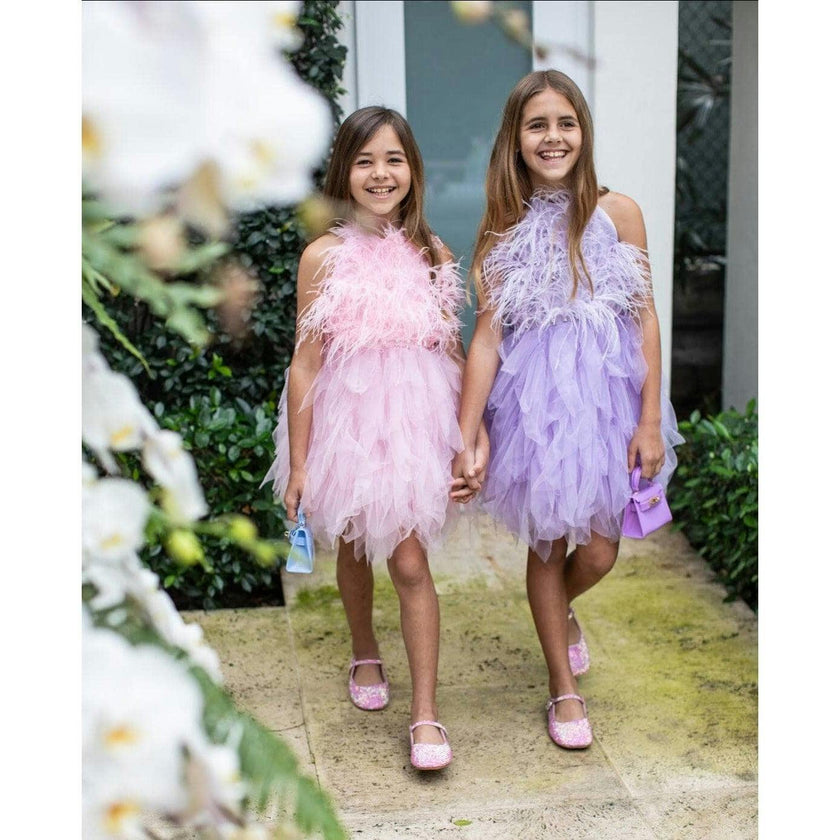 Lavender Haze Feather Dress