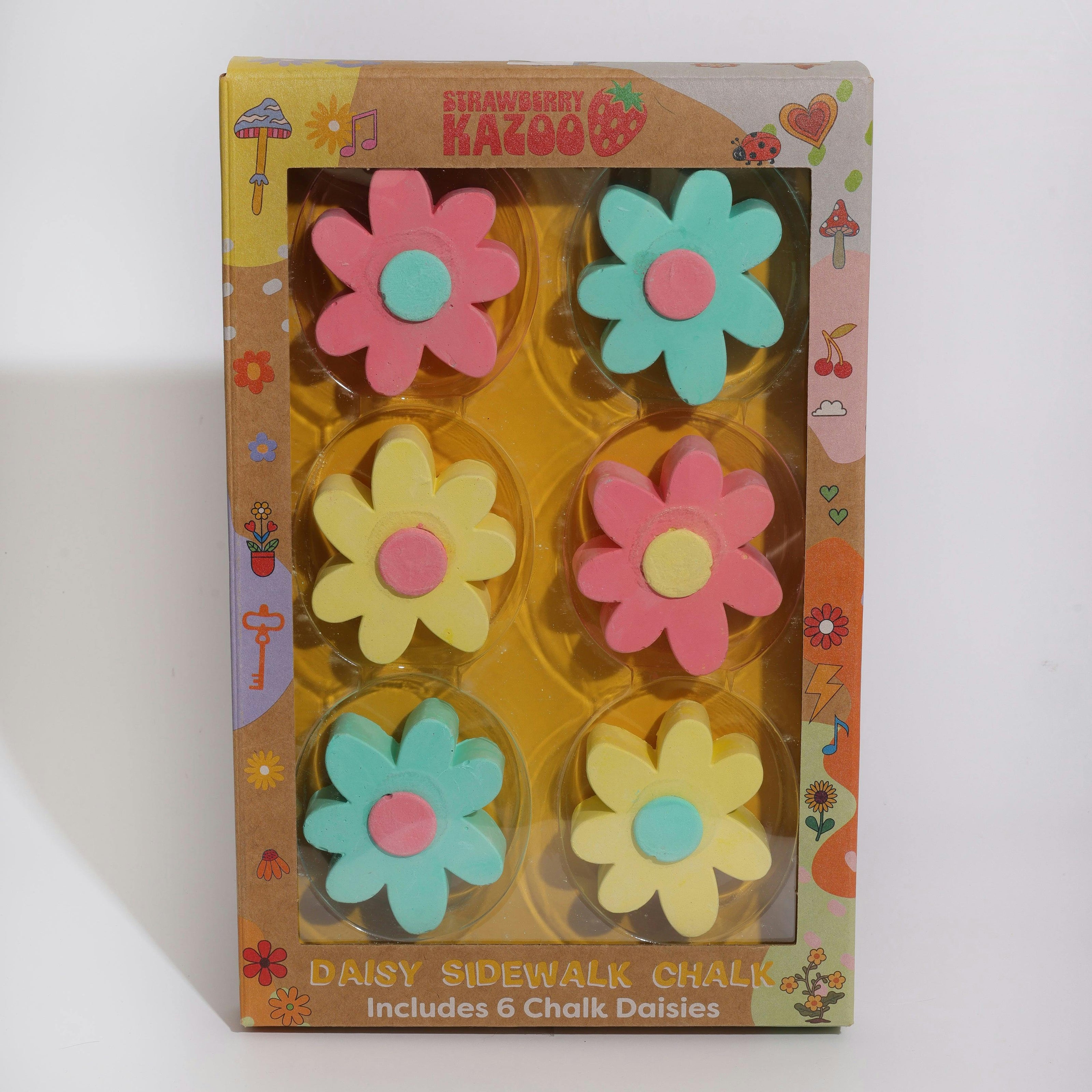 Strawberry Kazoo Flower Power Sidewalk Chalk 6 pieces