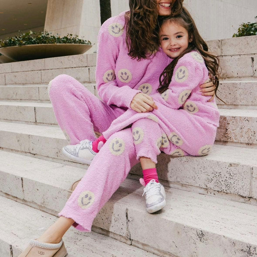 Pinky Fuzzy Smiley Emoji  Set