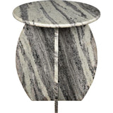 Venus 17.5" Contemporary Natural Marble Handmade X-Shaped End Table