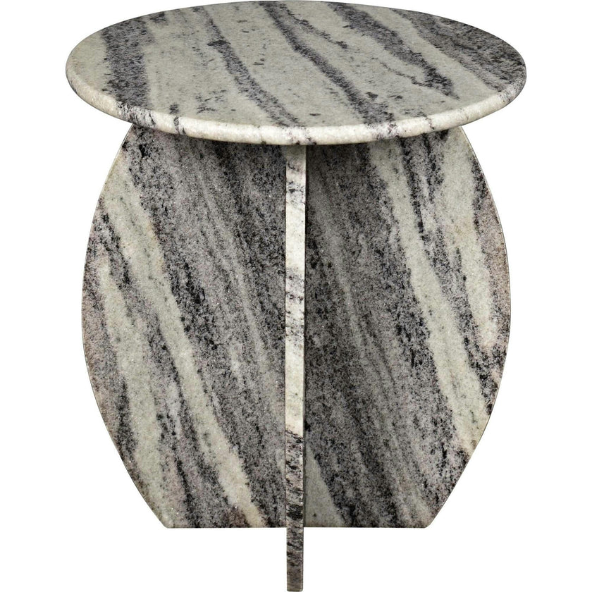Venus 17.5" Contemporary Natural Marble Handmade X-Shaped End Table