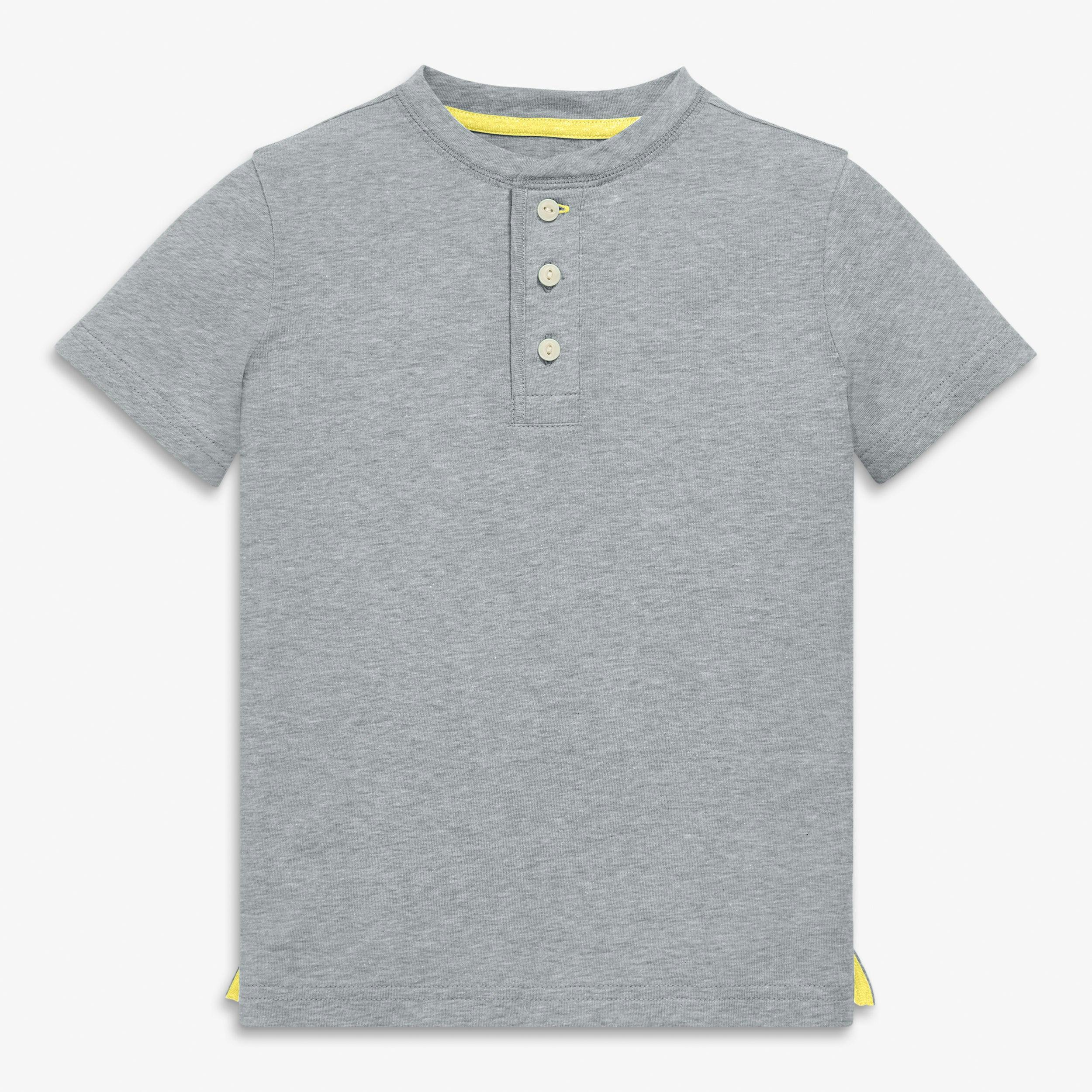 Kids heathered henley tee