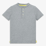 Kids heathered henley tee