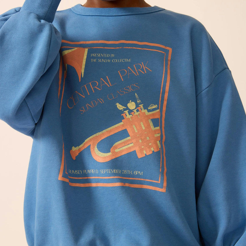 Organic Weekend Sweatshirt in Blue Note