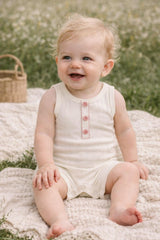 Textured Stripe Romper