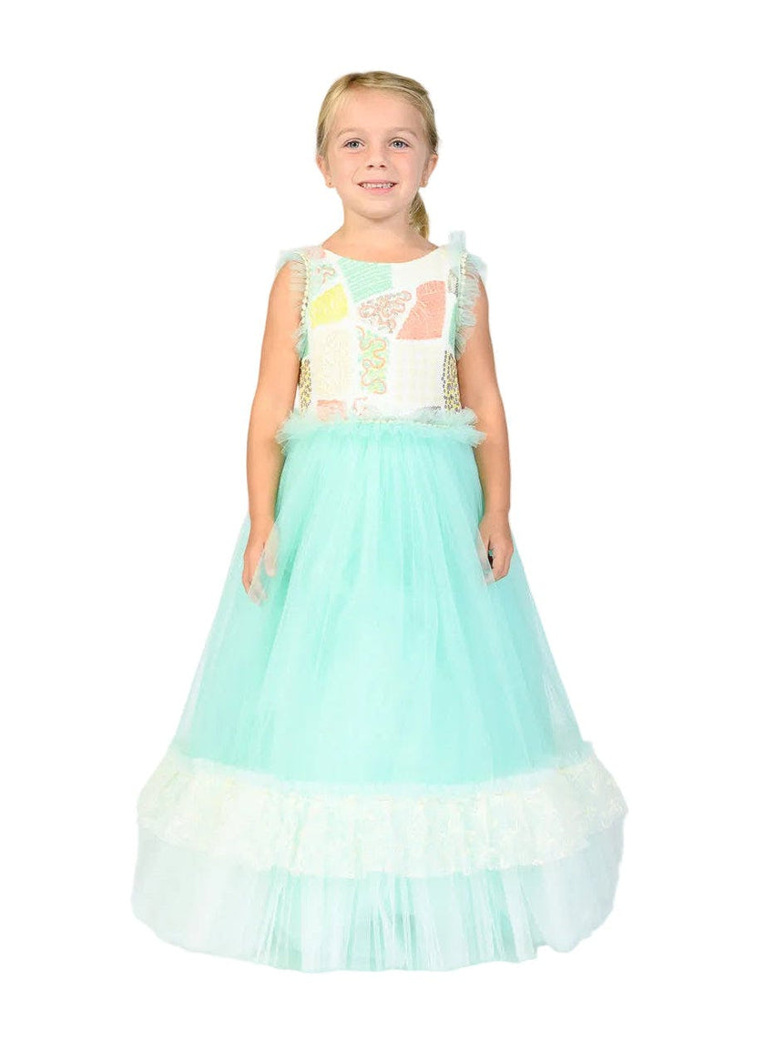 Mint Lynn Embroidered Dress