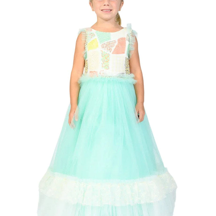 Mint Lynn Embroidered Dress