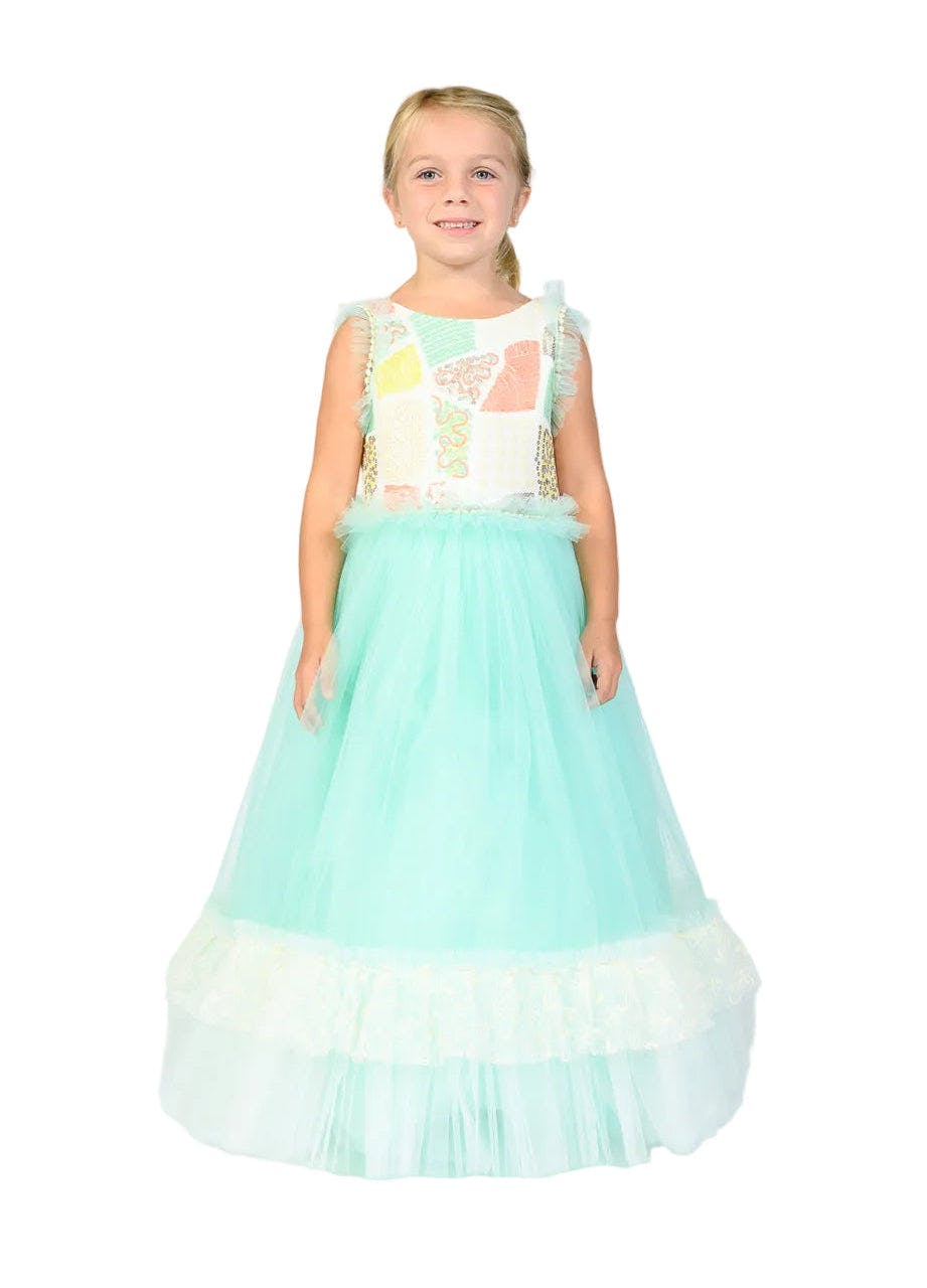 Mint Lynn Embroidered Dress