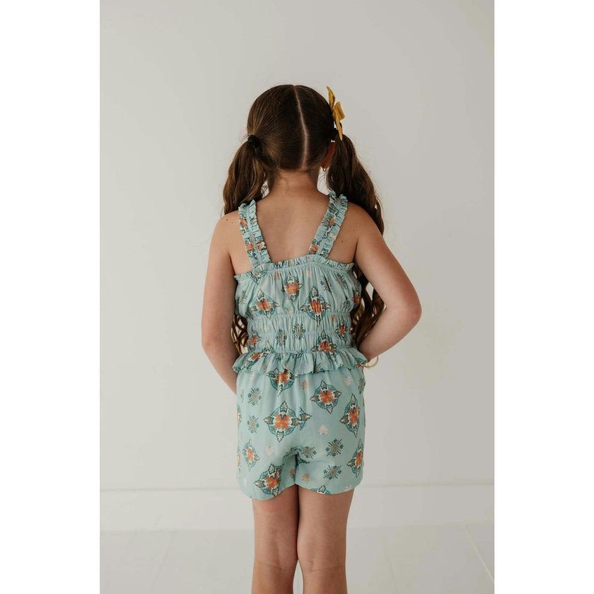 Ruffle Strap Shorts Romper