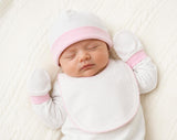 Newborn Deluxe Essentials Gift Set - 2 Bibs, 2 Hats & Mittens