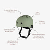 Banwood Classic Kids Bike Helmet — Matte Forest Green