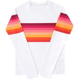 Sunset Beach Rainbow Rash Guard