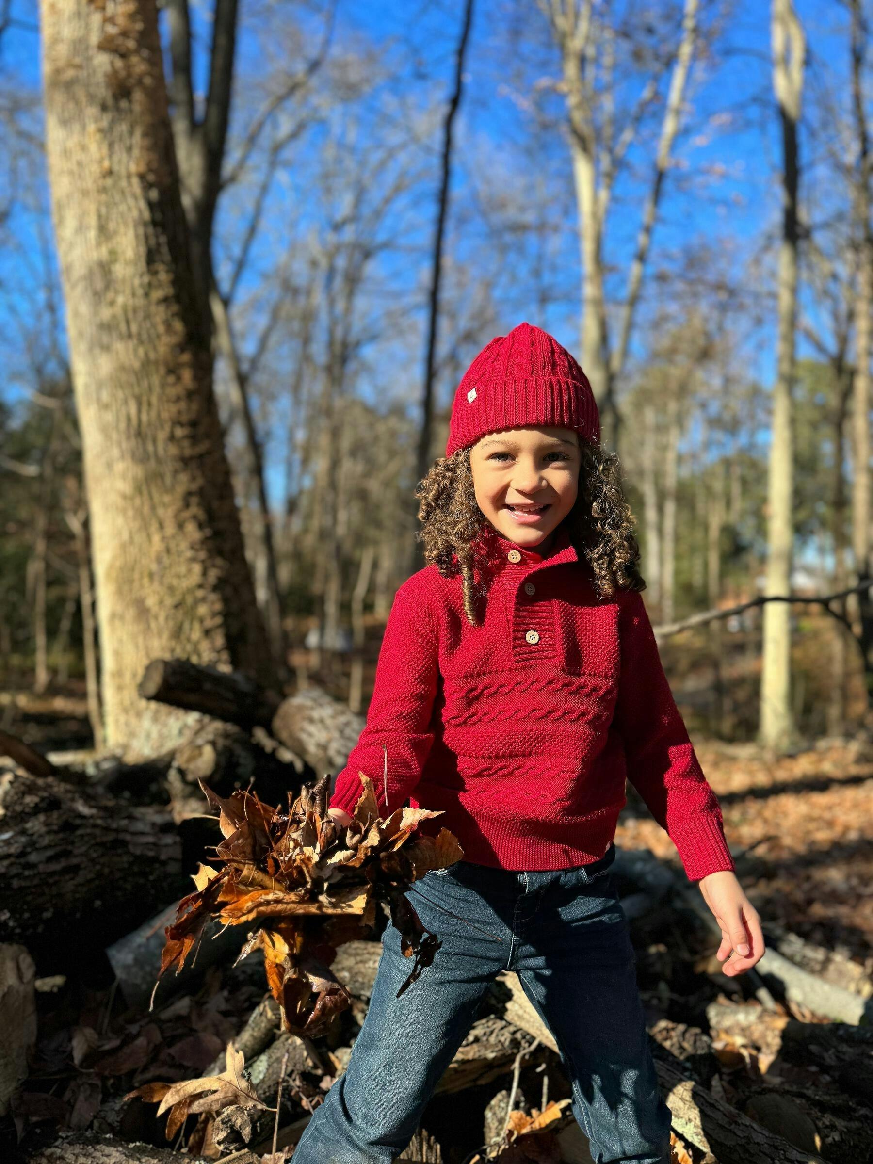 CABLE Red Sweater