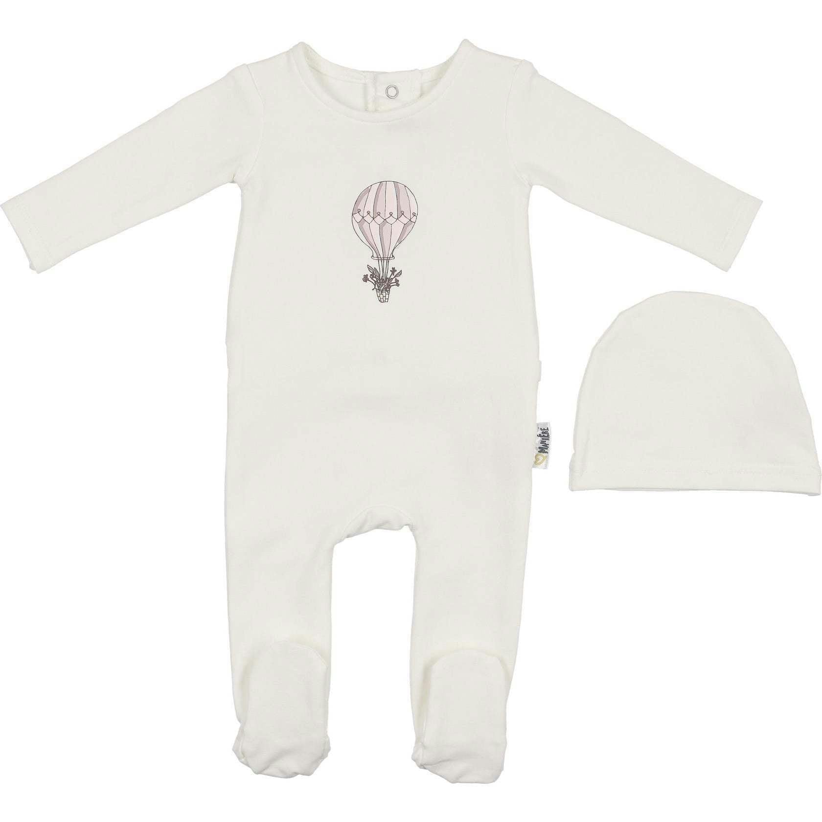 Air Balloon Footie and Beanie Set