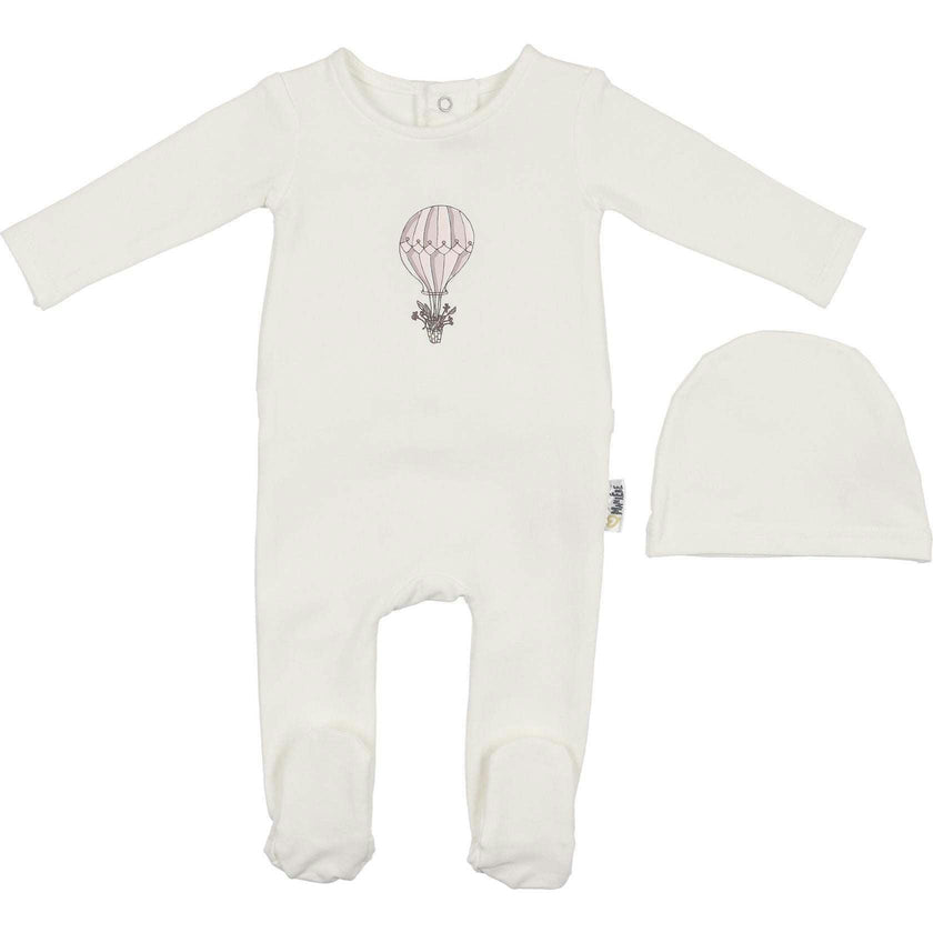 Air Balloon Footie and Beanie Set
