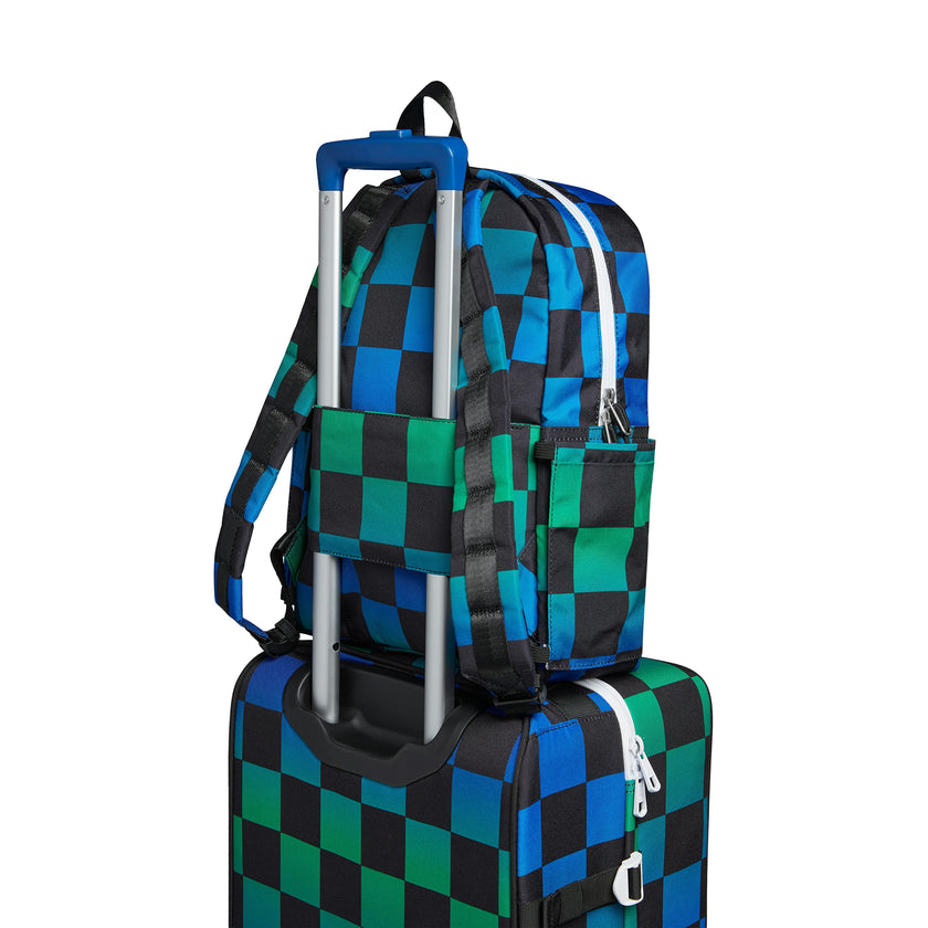 Kane Backpack, Blue Checkerboard