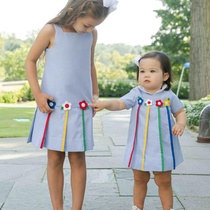 Junior Cord Dress With Flowers