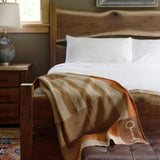Cotton Sustainable Knit Plaid Throw Blanket - Equestrian Stable Stripe