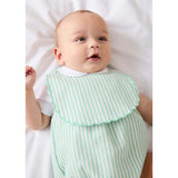 Wimbledon Stripe Scallop Edge Lined Bib
