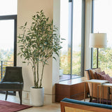 7' Artificial Willow Eucalyptus Tree with Artisan Planter