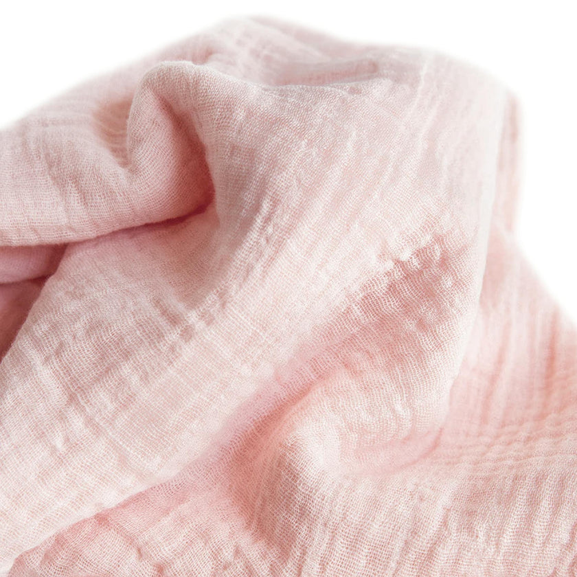 Cotton Muslin Swaddle Blanket - Light Pink