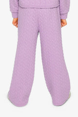 Wide Leg Jacquard Pants Purple