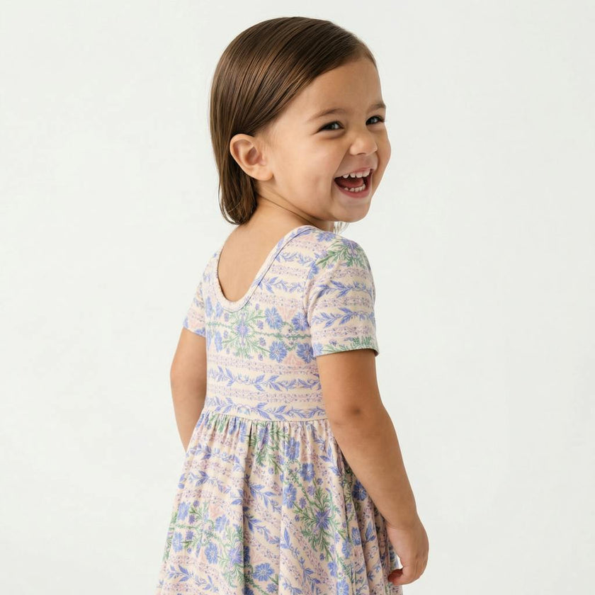 Spring Cascade Bamboo Twirl Dress