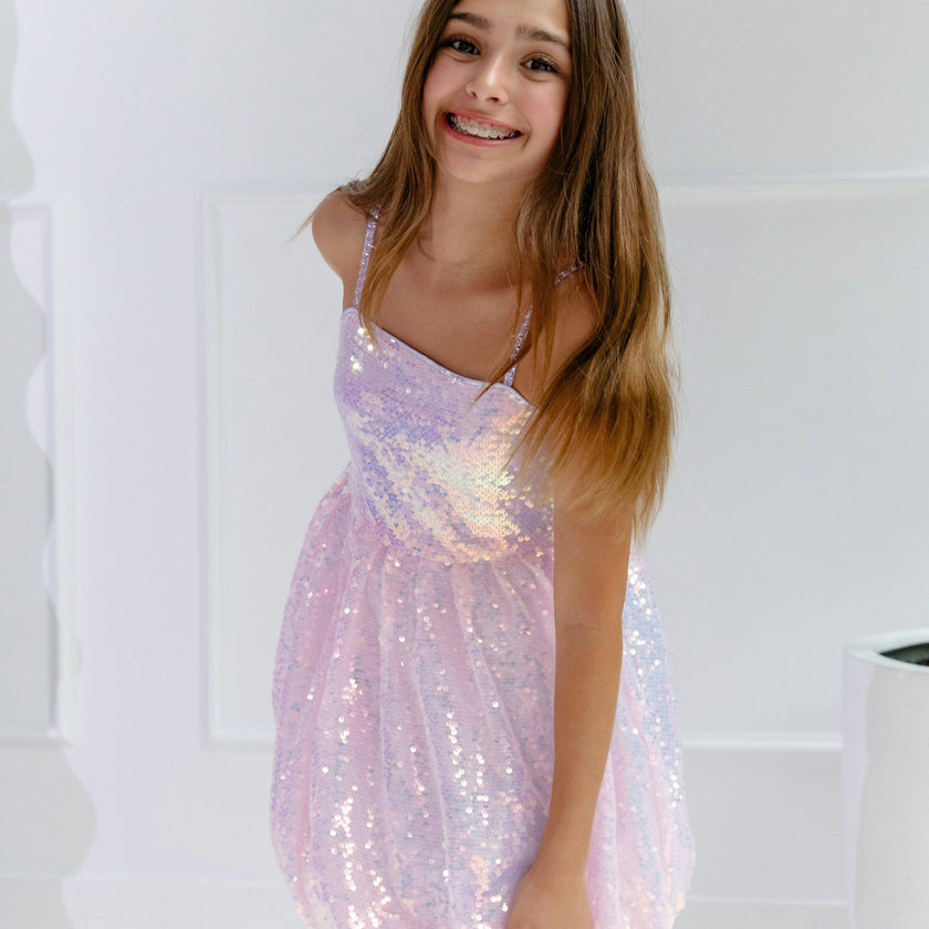Lavender Haze Gems Bubble Dress