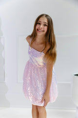 Lavender Haze Gems Bubble Dress