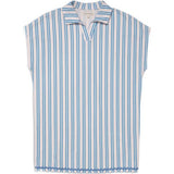 Organic Tunic Dress in Pink Cloud Stripe