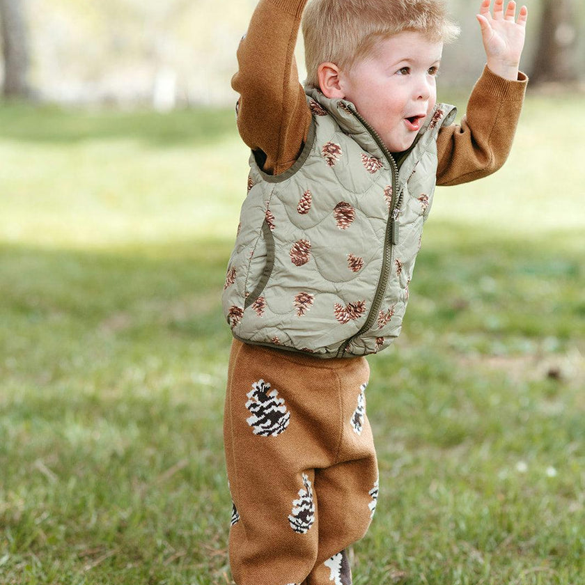 Pinecone & Knitted Birdseye Jacquard Sweatpants