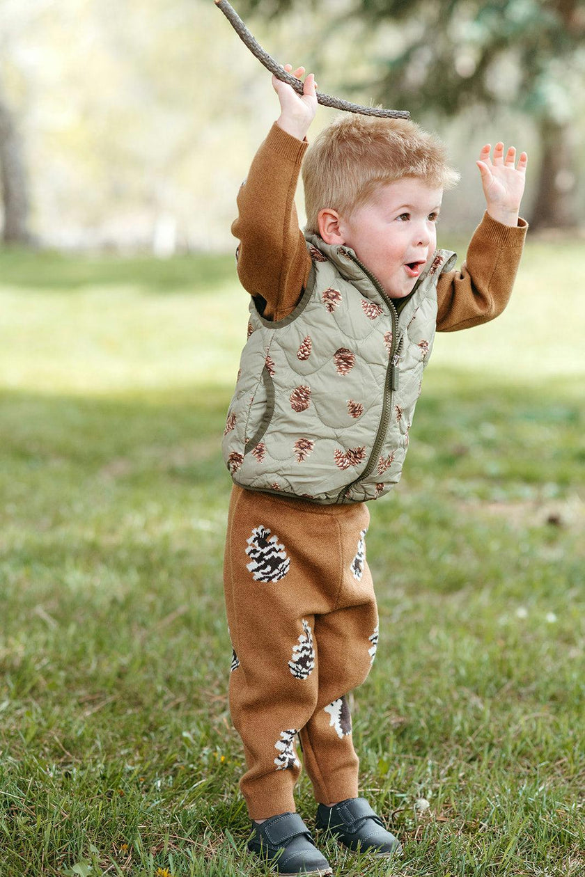 Pinecone & Knitted Birdseye Jacquard Sweatpants