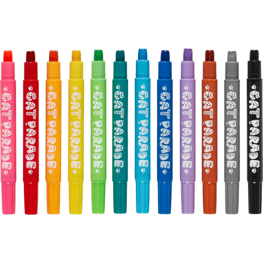 Cat Parade Twist-up Watercolor Gel Crayons - Set of 12