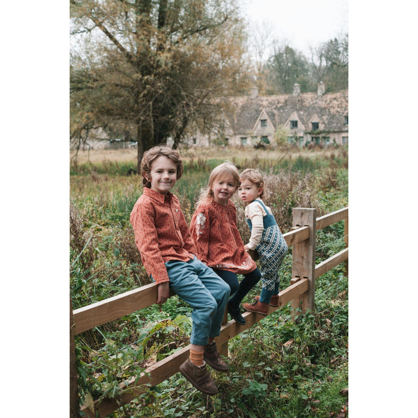 Acorn Ribbed Bib Buttoned Strap Jumper
