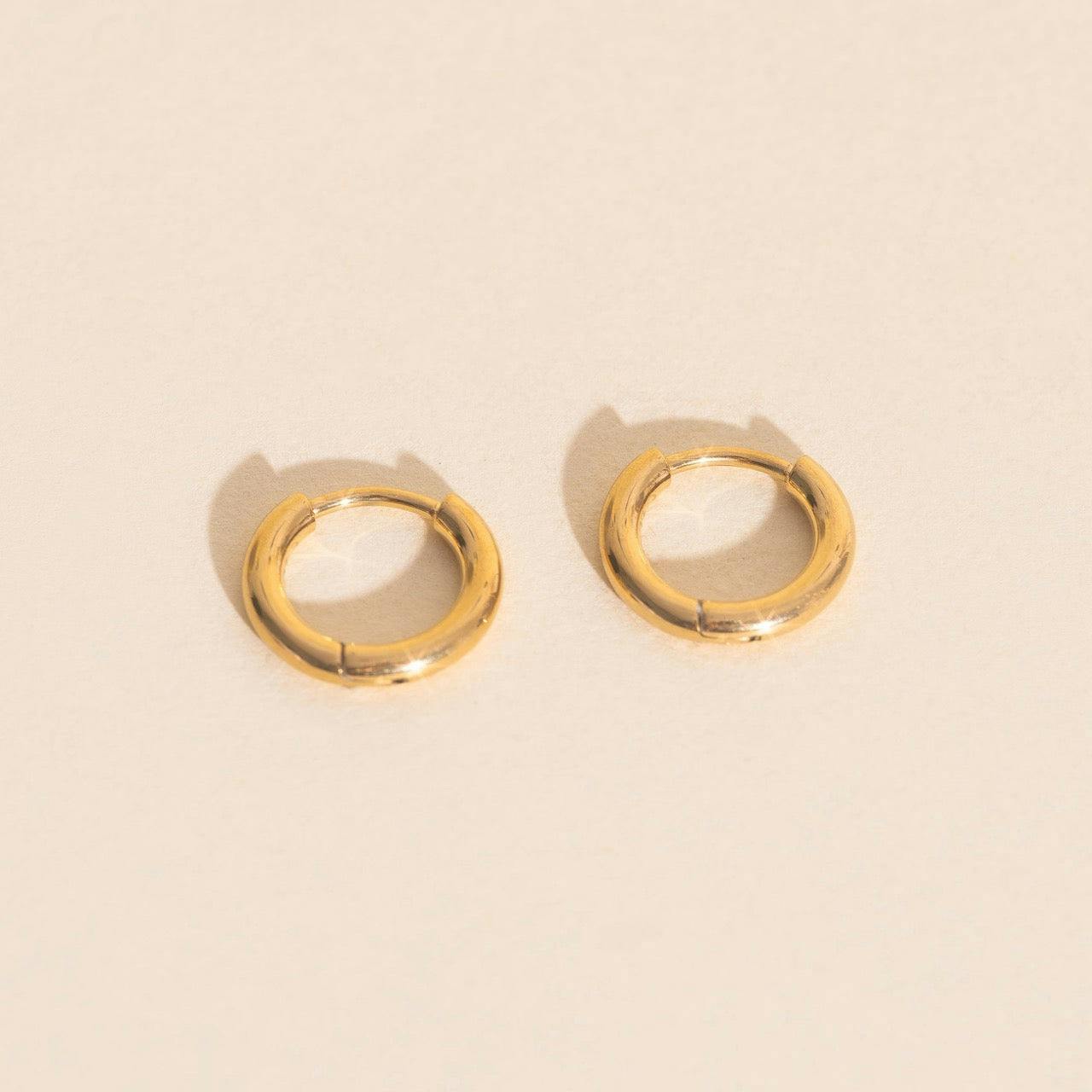Mini Rounded Huggie Hoop Earrings