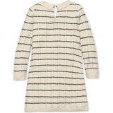 Organic Long Sleeve Peter Pan Collar Sweater Dress, White