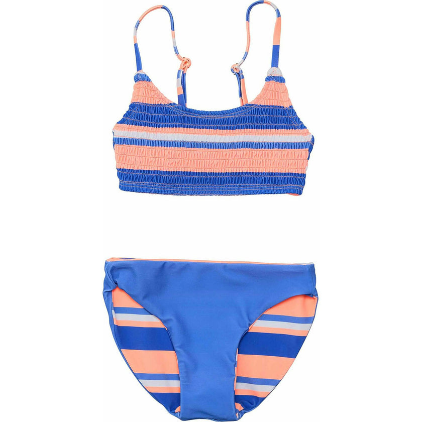 Reversible Sustainable Spaghetti Strap Smocked Top Bikini