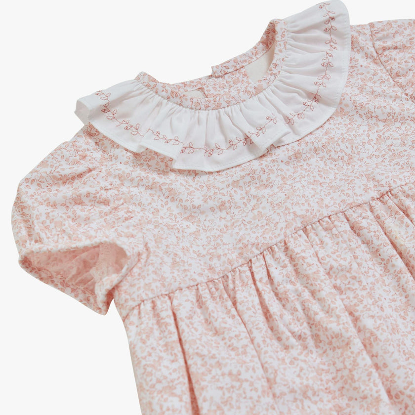 Bubble Romper Pink Minifloral