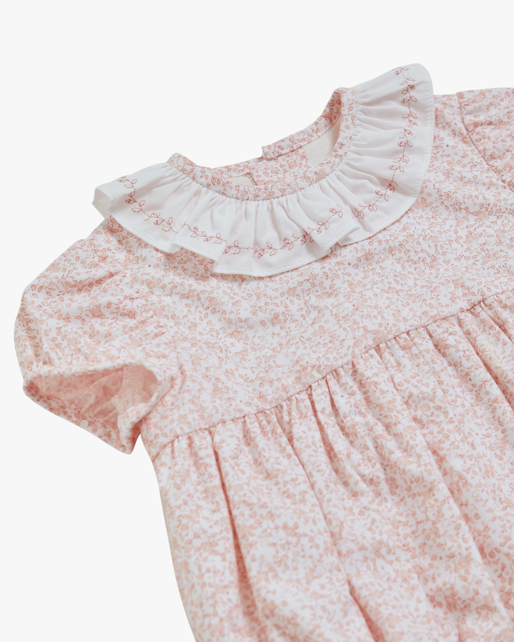 Bubble Romper Pink Minifloral