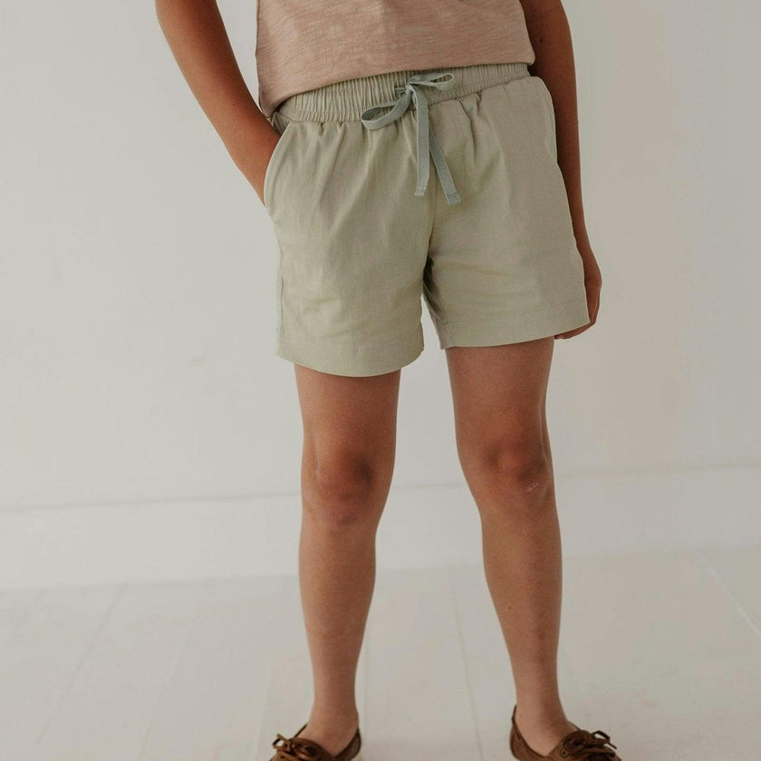 Boy's Twill Beach Shorts Desert Sage