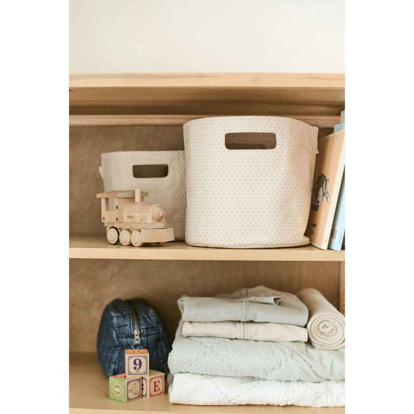 Printed Basket Mini - Pin Dot Pebble