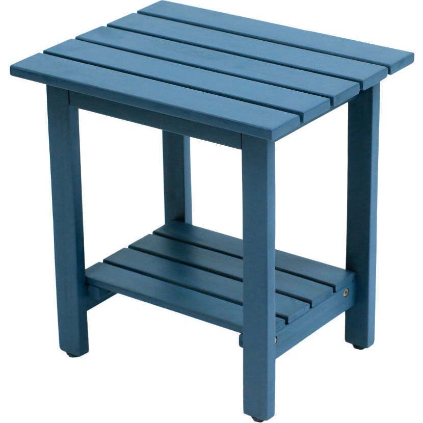 Kellie 16.1" Cottage Classic Slatted Solid Acacia Wood Indoor/Outdoor Shower Bench with Shelf