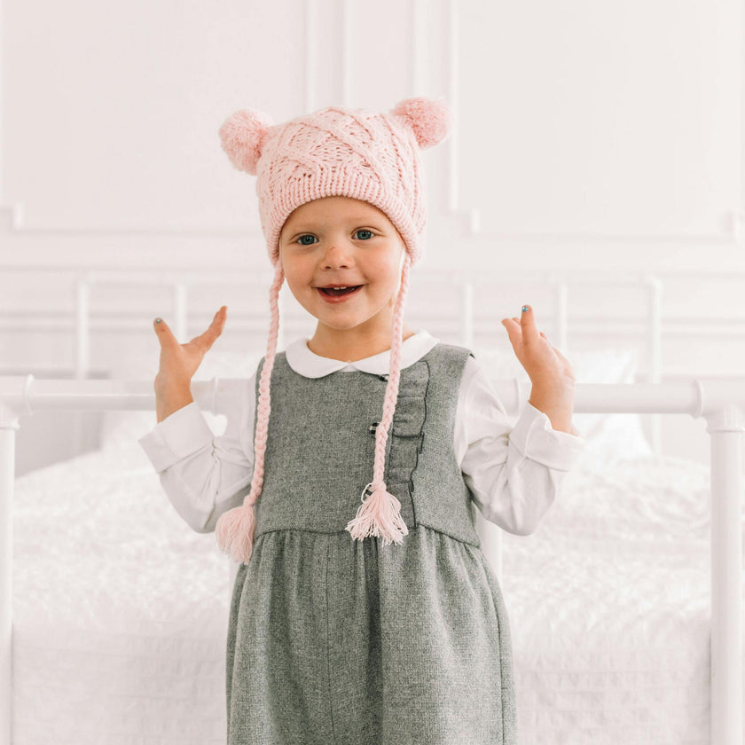 Quinn Cable Pom Pom Knit Hat
