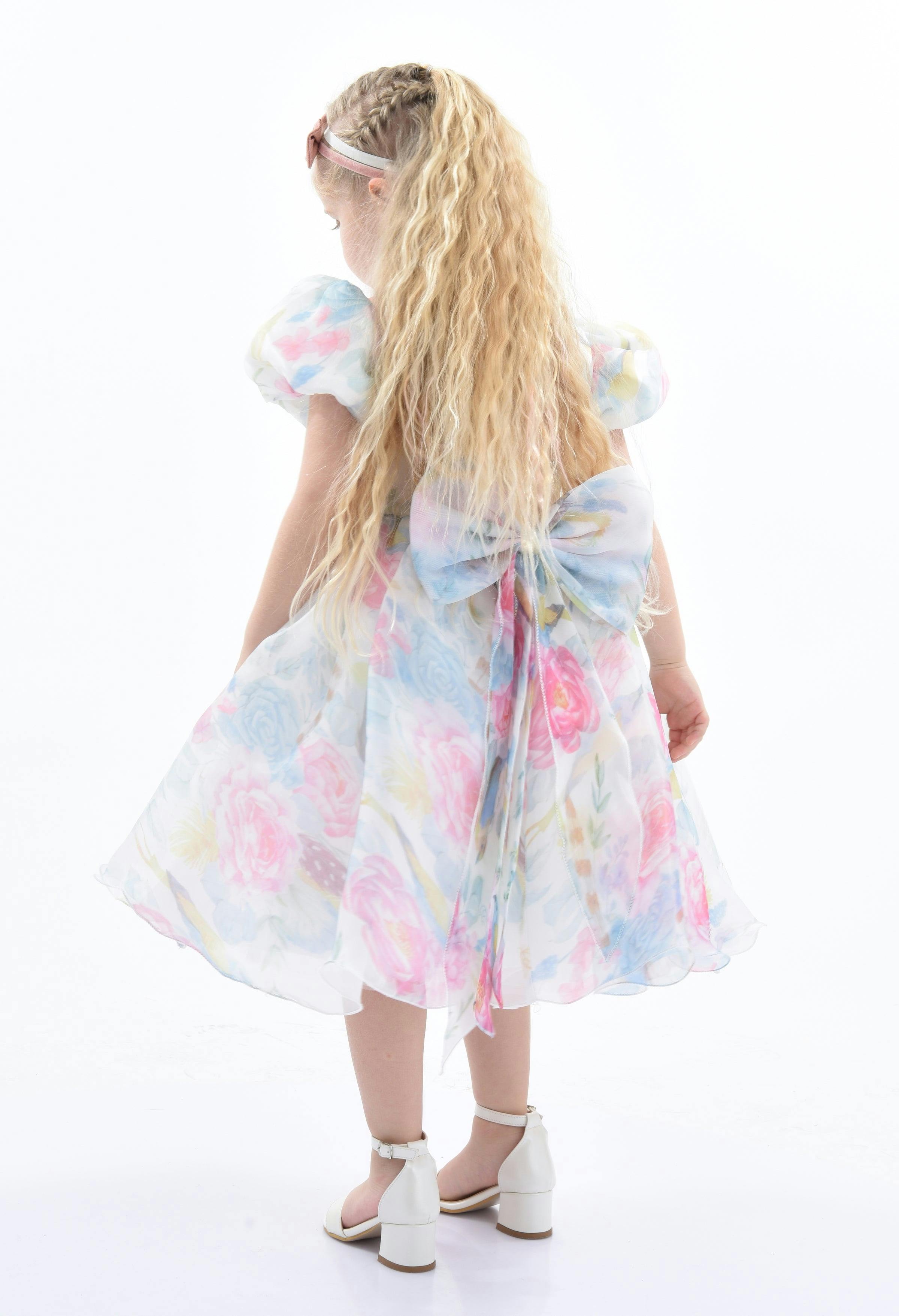 Pink Chablis Floral Garden Organza Dress